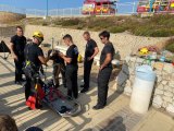 GIBRALTAR FIRE AND RESCUE TEAMS UNDERGOING RESCUE TRAINING OPERATIONS